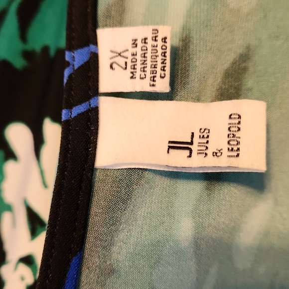 Jules&Leopold round neckline 3/4 sleeve acemtrical hem lightweight top 2X W-546 - Picture 6 of 7